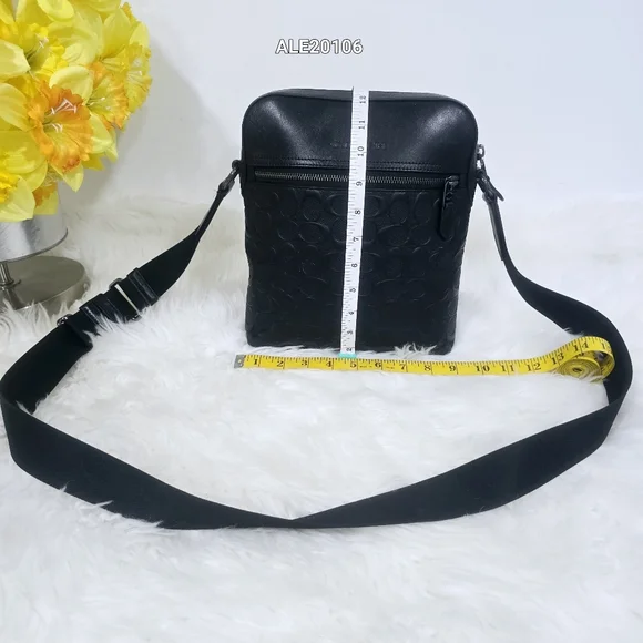 Coach Houston Flight Bag In Signature Black Leather Men - Picture 5 of 15